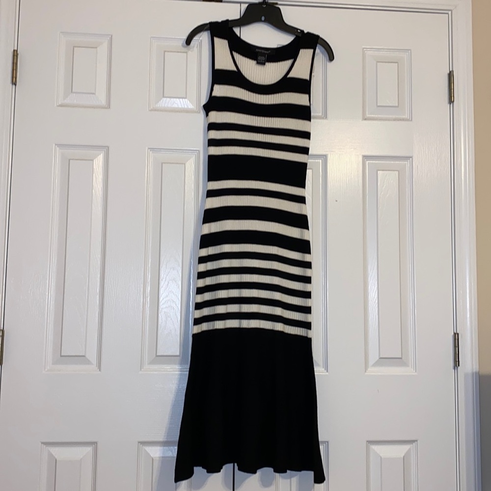 Ashley Stewart Black & White Long Dress
